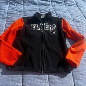 Reebok NHL Philadelphia Flyers Orange/Black Fleece Jacket Size Large